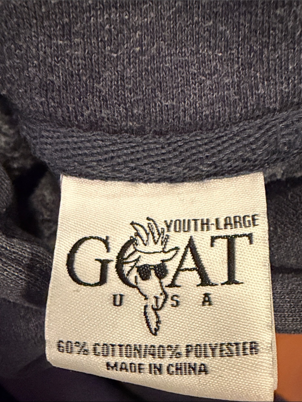 Goat USA Boys Navy American Flag Hoodie Size Large - Picture 3 of 3